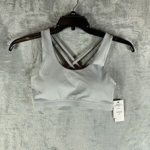 Cotton On Body Women's Sports Bra Strappy Crop Cool‎ Gray M